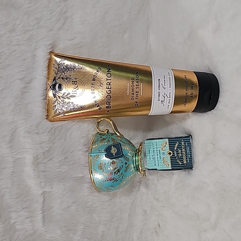 Bath & Body Works Bridgerton Diamond of the Season Body Cream & Tea Cup Wallflow